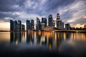 Singapore skyline van Maarten Mensink