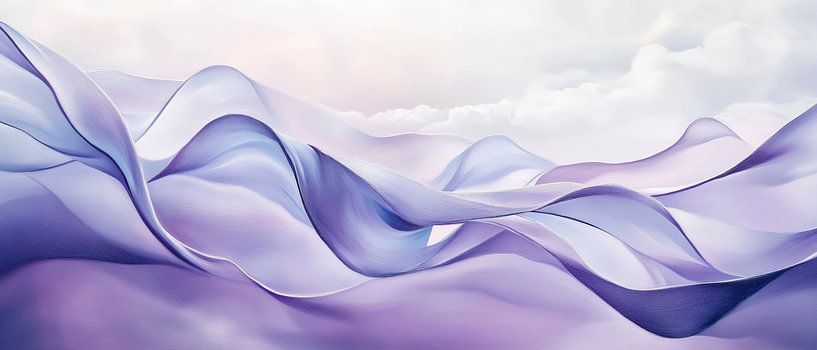 Sanfte lilafarbene Wellenlandschaft von Poster Art Shop