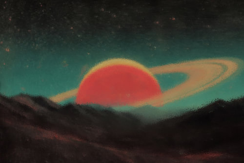 Red Orbit Landscapes I — Ringed Horizon
