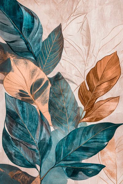 Blätter Design von Poster Art Shop