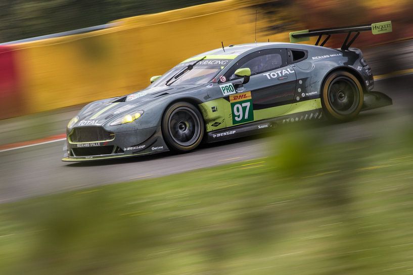 Aston Martin achter de bosjes van Richard Kortland