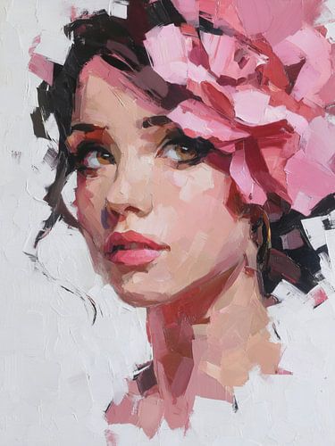 Portrait abstrait moderne