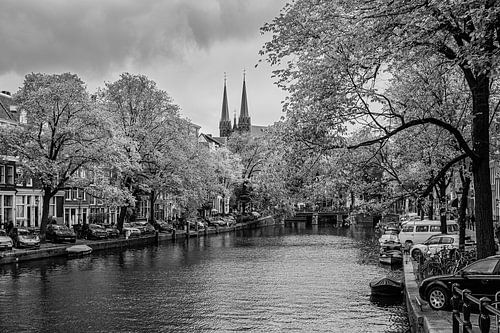 De Singel in Amsterdam (zwart-wit)