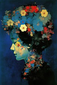 Frau mit Blumen