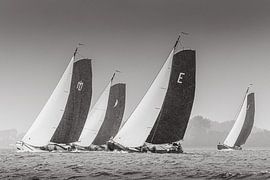 Skûtsjesilen in a rainstorm on the Sneekermeer by ThomasVaer | Tom Coehoorn