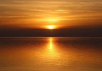 Dramatic sunset, Wadden Sea, Netherlands