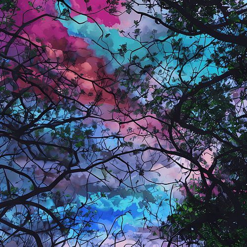 Dreamy Sky Through Enchanted Branches