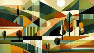 Abstract herfstlandschap van Kay Weber