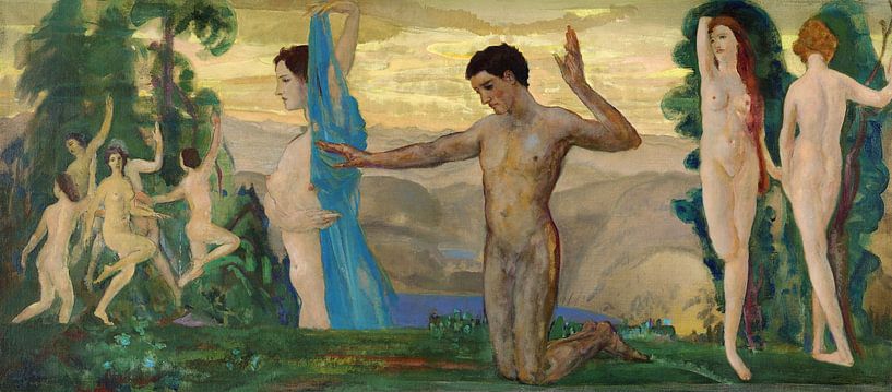 Arthur Bowen Davies,Mountain of legacy by finemasterpiece