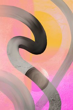 Swinging. Modern Abstract. Contemporary. Peach Fuzz. van Alie Ekkelenkamp