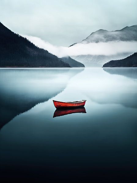 Boot im Bergsee von fernlichtsicht
