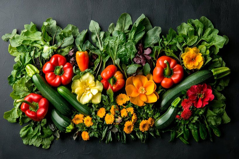 Colourful variety of vegetables by Poster Art Shop