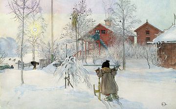 Carl Larsson,The Yard and Wash House