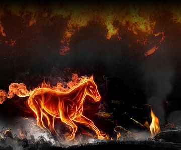 Photoshop: Fire Horse Art van Mark