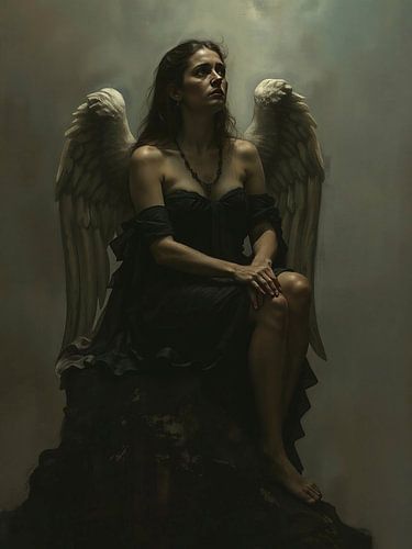 Etherische engel in duisternis