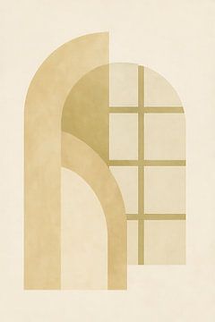 Soft Japandi Arches in Warm Harmony by RezArt