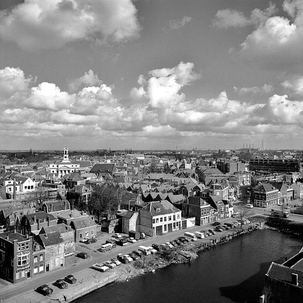 Dordrecht de oude stad vanuit de lucht van Dordrecht van Vroeger