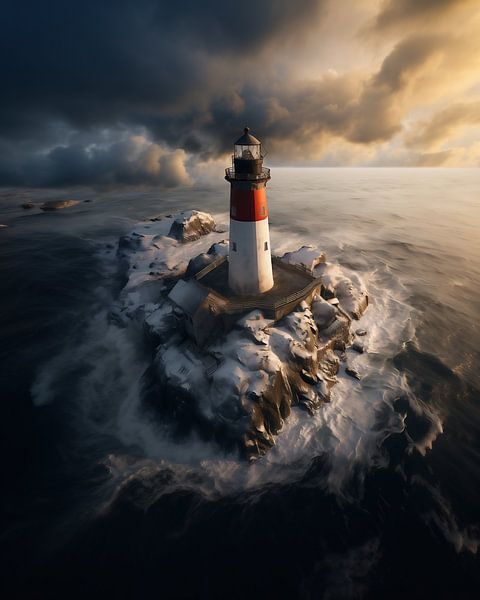 Leuchtturm im Winter von fernlichtsicht