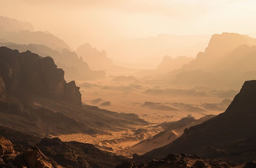 Lumière dorée dans le désert par fernlichtsicht