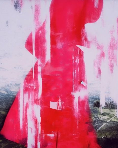 Moderne Collage in Neonpink von Carla Van Iersel