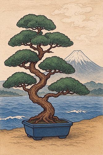 Bonsai boom kunstwerk.