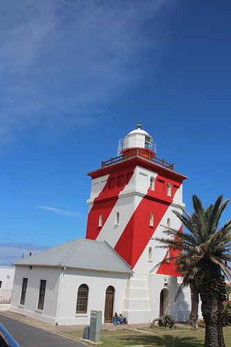 Lighthouse against blue sky