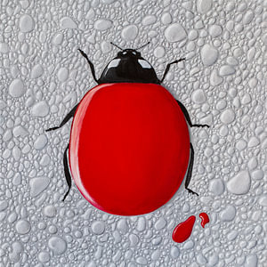 Lady Drop - handgemalter 'flüssiger'Marienkäfer