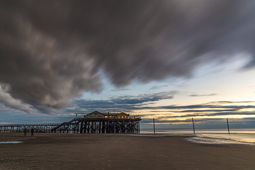 Storm approaching the beach bar 54 degrees north by Annett Mirsberger