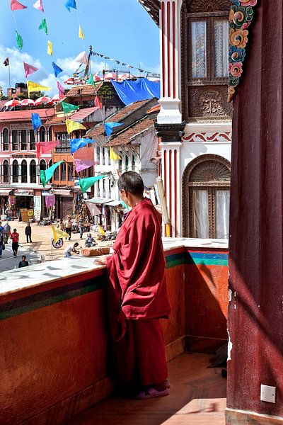 Young monk in Kathmandu by Jan van Reij