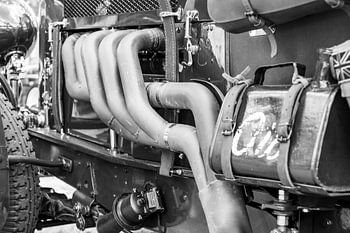 Äußere Details an einem Bentley aus den 1930er Jahren in British Racing Green