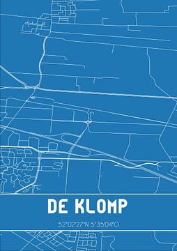 Blaupause | Karte | De Klomp (Gelderland) von Rezona