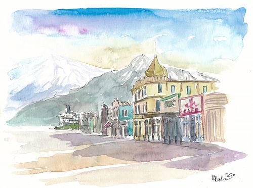 Skagway Alaska USA Street scene excursion