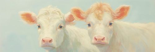 Portrait of two cows