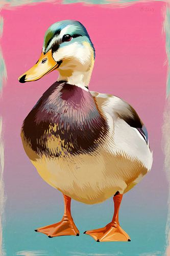 Canard de style pop art