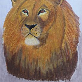 leeuw oliekrijt von Jolanda van den berg Thomas