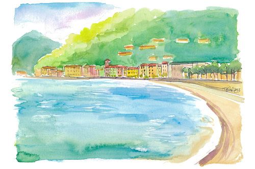 Domaso Lac de Côme Italie Scène au bord de l'eau