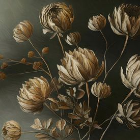 Growing Old III - modern fantasy flower still life by FRESH Fine Art