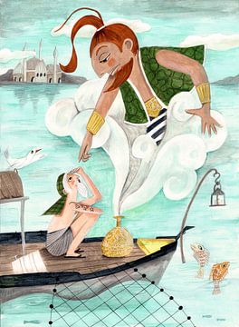 The Fisherman and the Jinni by Caroline Bonne Müller