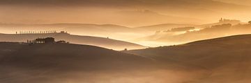 Tuscany landscape in atmospheric morning light