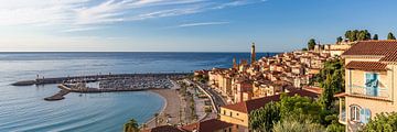 Panoramic photography Menton on the Côte d'Azur - France by Werner Dieterich