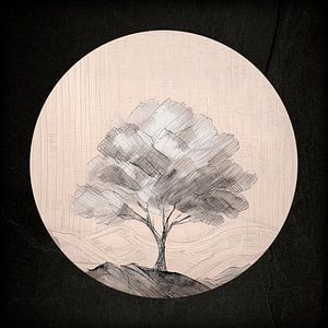 Japandi-Runde - Baum -1