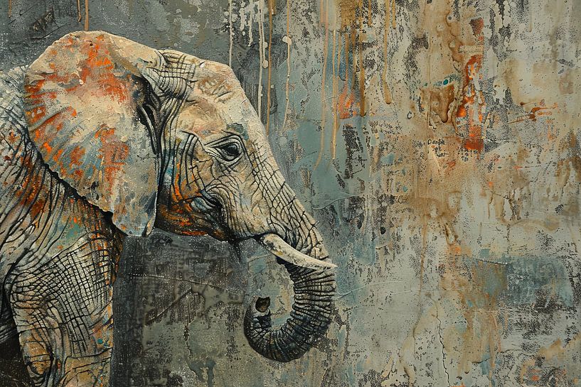 Éléphant par Poster Art Shop
