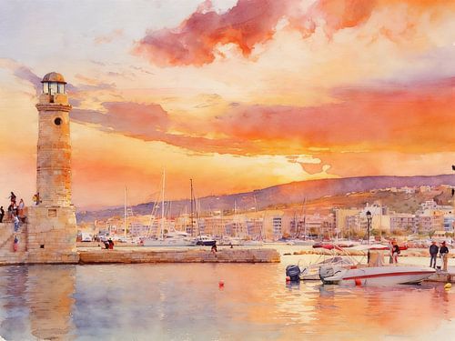 Kreta, vuurtoren van Rethymno