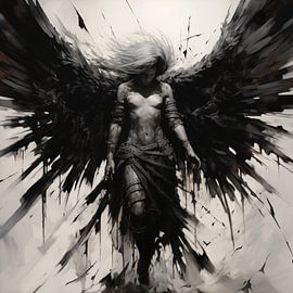 Engelmann schwarz und weiß von TheXclusive Art