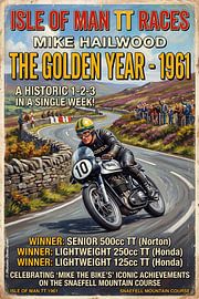 Mike Hailwood TT-Rennen 1961 von Theodor Decker