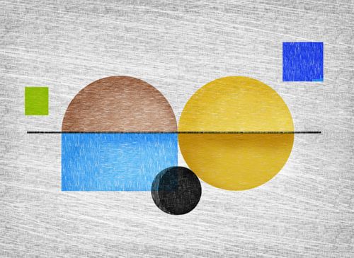 Modern digital abstract with blue and yellow