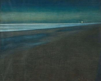 Léon Spilliaert - Zicht op het strand bij nacht (1905)