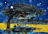 Curacao flag and Divi Divi