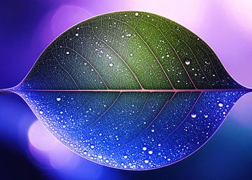 Une seule feuille verte