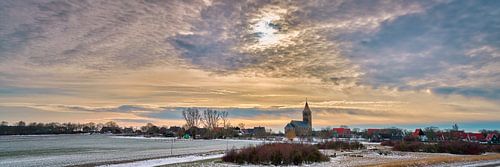 Dorf Oosterland Wieringen im Winter